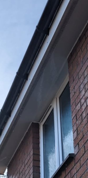 Soffit clean after